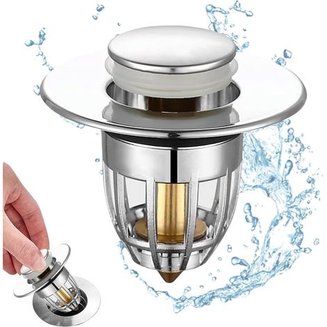 1 Pièce Bonde De Lavabo, 34-40Mm Bouchon Lavabo Universel, Pop-Up pour Baignoire, Accélère Le Drainage sans Colmatage Bouchon Baignoire pour Lavabo Cuisine (1/5)