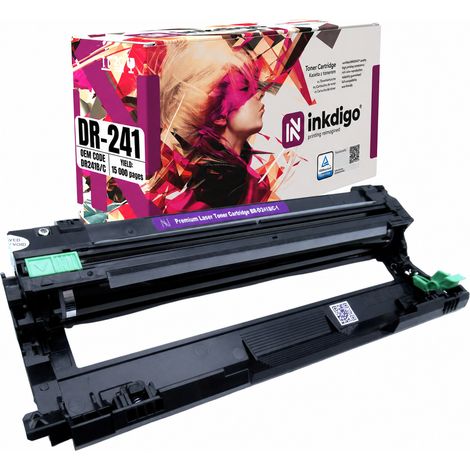 Tamburo Inkdigo DR241 compatibile con Brother DCP-9015CDW HL-3140CW MFC-9130CW, certificato TÜV. (1/5)