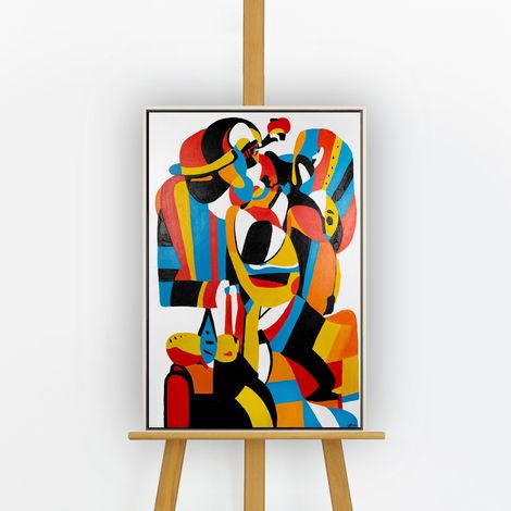 Gemälde Ausdrucksform Rahmen Weiß 60x40 cm (1/5)