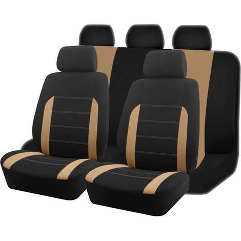 Un set completo di coprisedili per auto, inclusi sedili anteriori e posteriori, protezioni impermeabili per sedili auto, design universale, per la maggior parte dei SUV e L (1/5)