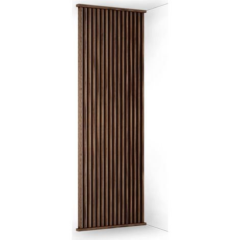 Raumteiler Set Walnuss 90° 270 cm 16 Lamellen Ober-/Unterteil