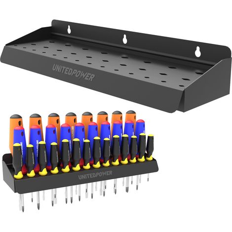 Support de tournevis, support mural pour atelier, abri de jardin, garage, maison, peut contenir jusqu'à 32 tournevis ou petits outils (1/5)