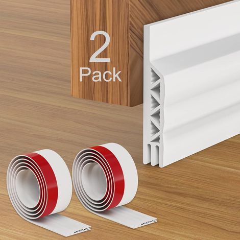 Boudin Bas De Porte - Silicone Souple - Etanchéité Anti Bruit Anti Froid Anti Poussière Anti Insecte - Pour Portes Intérieures Et Extérieures - 2 Pièces (1/5)