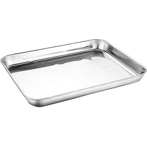 Ofen-Backblech, tiefe Kuchenformen, Edelstahl-Backbleche, rechteckiges Blech, Kuchen-Backbox ( (1/5)