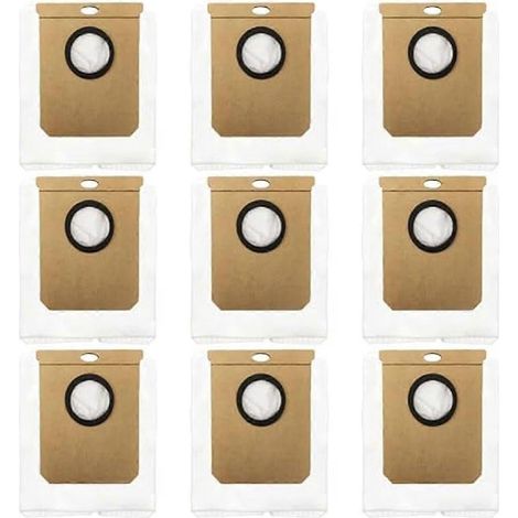 Lot de 9 sacs à poussière pour aspirateurs Home 10000/8090 Ultra/9090 AI et H9 Plus (modèles L50/L60 et H9 Plus). (1/5)