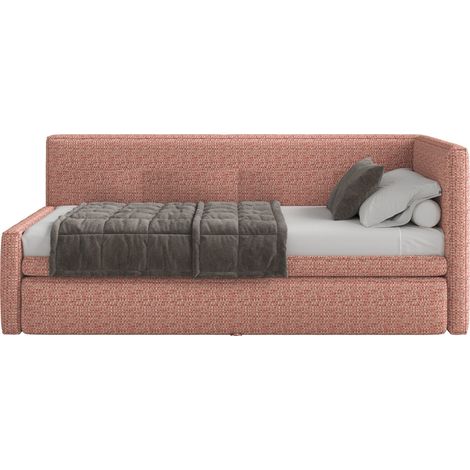 Selsey Nesmi - Polsterbett, Webstoff Rosa, 90x200 cm (1/5)