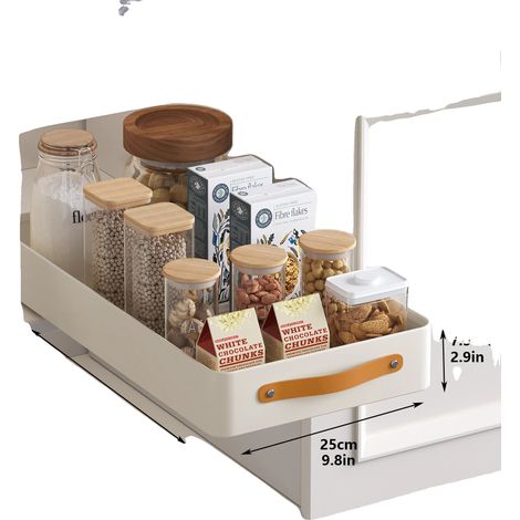 Schrankorganizer, ausziehbares Design, einfache Installation, 25cm breit (1/2)