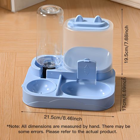 Ensemble distributeur automatique intégré de nourriture et d'eau pour chats, facile à nettoyer et à remplir.-AquaForge (1/5)