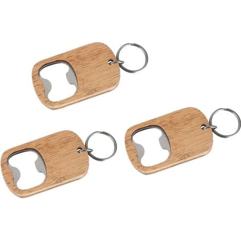 Flaschenöffner – 3-teilig – Edelstahl – Buchenholz – Tragbar (1/4)
