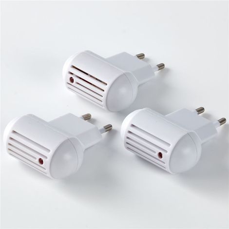 Pack de 3 Prises Répulsif Moustique à Ultrasons avec LED (1/5)