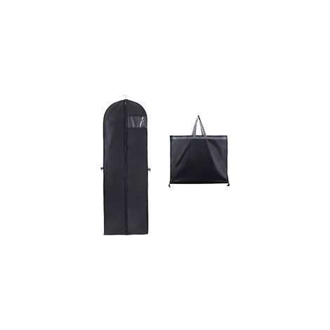 Housse Robe de Mariée 60x180cm Housse Vetement Longue Fenêtre Visible de Demoiselle D'honneur Anti Poussière Etanche Mite Humidité Pliable et Portable Fermeture à Glissière Bilatéral(1PCS)