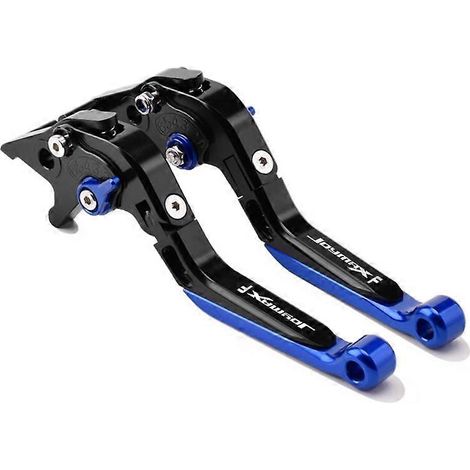 Convient pour SYM Sanyang JOYMAX F300 Nine Brothers-in-law Klaxon de frein modifié Biellette de direction Poignée pliable réglable (Général non stationné Noir et bleu) (1/5)