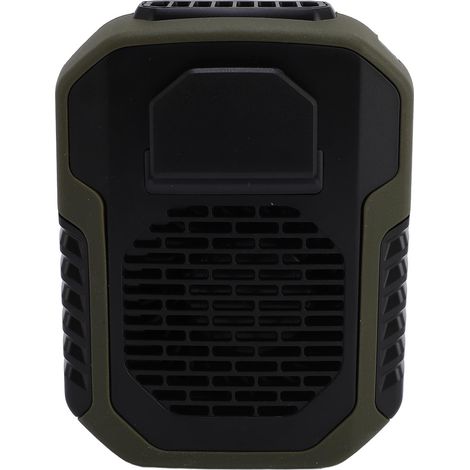 Ventilateur de taille rechargeable USB, portable, sans pales, à suspendre au cou pour l'extérieur (vert) (1/5)