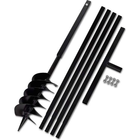 Soil auger with 150 mm handle and 5 m extension tube, steel (1/5)