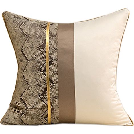 Housse de coussin de luxe moderne : Housse de coussin de canapé nordique simple et de haute précision (1/4)
