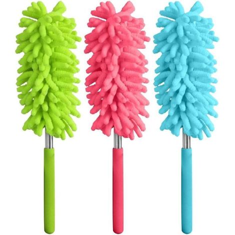 Plumeau télescopique pour poussière, plumeau Microfibre, 27 à 76 cm