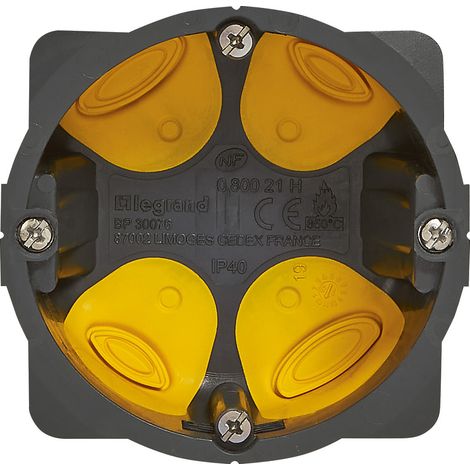 LEGRAND - Boîte à encastrer Eco Batibox profondeur 40mm pour plaque de plâtre - 1 poste