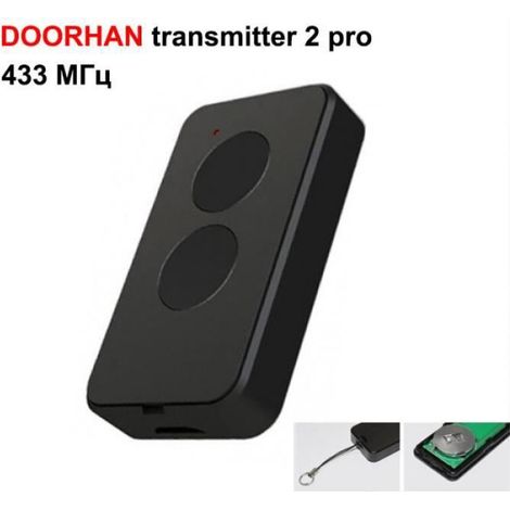 Télécommande - 433 MHz - Code Roulant - Pour Émetteur Portail DOORHAN - 2 Canaux ou 4 Canaux - Noir