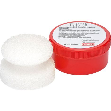 Nettoyant pour éviers 125 ml – Spécial acier inoxydable, fragranit et tectonite – Éponge incluse pour nettoyage optimal (1/2)