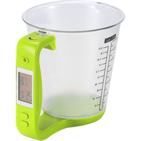 Balance de cuisine électronique pour usage domestique, balance de pâtisserie, verre doseur électronique, vert clair-AquaForge (1/4)