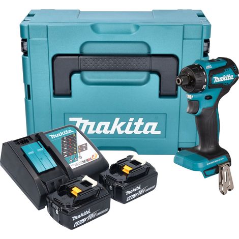 Taladro atornillador a batería Makita DDF 083 RGJ 18 V 40 Nm 1/4'' sin escobillas + 2x batería recargable 6,0 Ah + cargador + Makpac