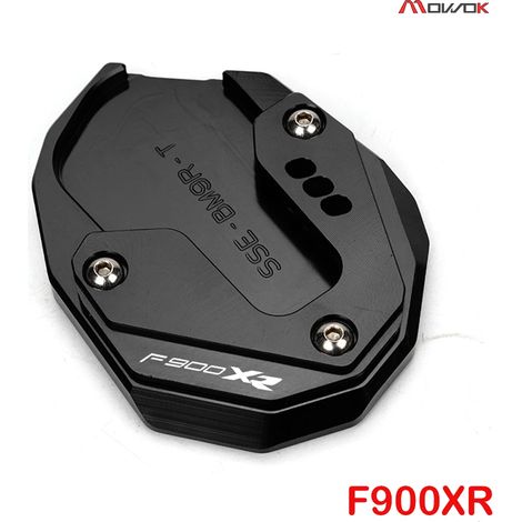 (B-Noir-F900xR) Compatible avec BMW F900R F900XR 2020-2023 Accessoires moto Porte-clés Béquille latérale Extension de béquille arrière Plaque de support F 900 X XR maxpower (1/4)