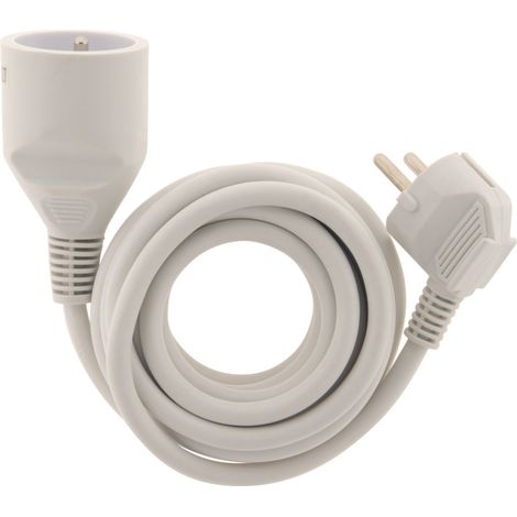 Zenitech – Prolongateur électrique 16A 2P+T – Câble HO5VV-F 3G1,5mm² – Puissance 3680W – Protection enfants intégrée – Certifié NF (1/10)