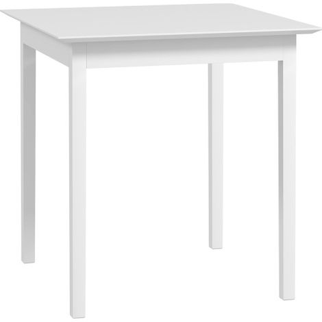 Esstisch Küchentisch quadratisch für 2 Personen aus Holz, 75 x 75 x 76 cm, ideal für Küche und Esszimmer, weiß 
On-Site