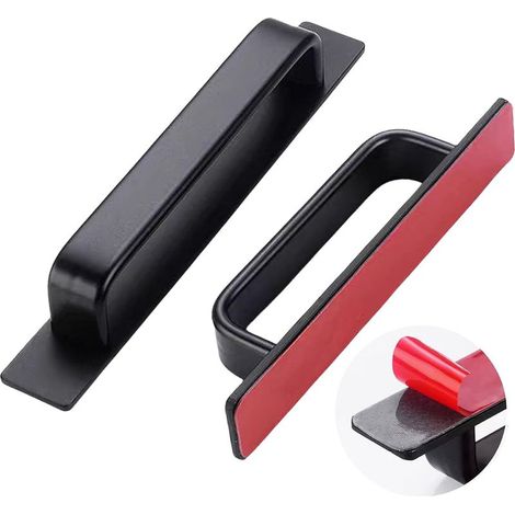 Küchentürgriff, Möbelgriff - Kein Bohren erforderlich - für Schubladen, Küche, Möbel, Inneneinrichtung (Schwarz - 180 mm) (1/5)