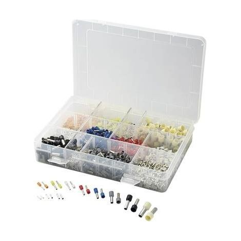 TRU COMPONENTS 737030 Assortimento Capicorda 0.5 mm², 0.75 mm², 1 mm², 1.5 mm², 2.5 mm², 4 mm², 6 mm², 10 mm² Arancione (1/2)