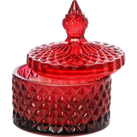 ARPIMEX Candela Vasetto Vetro con Cera D 8,5 Cm H 10 Cm Bomboniera Red