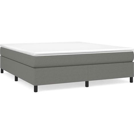 Maison Exclusive - Boxspringbettgestell Dunkelgrau 180x200 cm Sto (1/5)