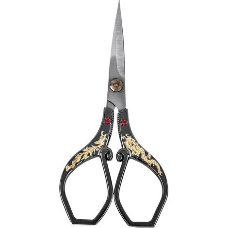 Ciseaux de couture vintage en acier inoxydable, classiques pour coupe, broderie et artisanat (1/5)