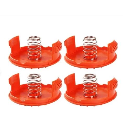 4PCS Spool Caps + 4PCS Springs Pièces de rechange Accessoires compatibles avec les coupe-bordures BLACK + DECKER RC-100-P (1/3)