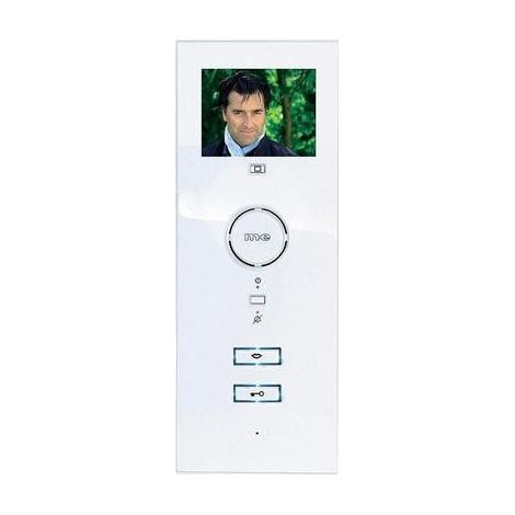 Station intérieure d'Interphone vidéo filaire 1 foyer m-e modern-electronics VDV-503 WW blanc (1/4)