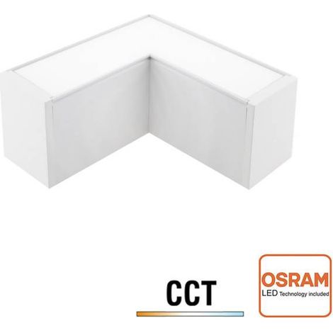 Conector angular METRO, ampliable, 9W, 90º, 3CCT, blanco, 3000-4000-6000K (1/4)