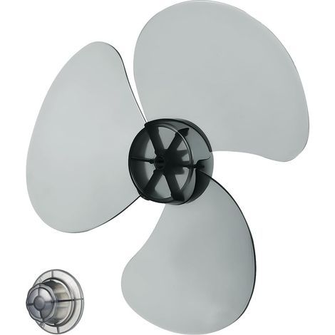 x 12-Zoll-Ventilatorflügel, schwarzer transparenter Kunststoff, für Stand- und Tischventilatoren (1/5)