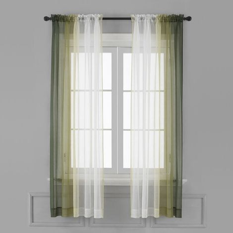 Green Mobility-Rideaux degrades gauche et droit, vert fonce1,32 W 1,6 L (1/5)