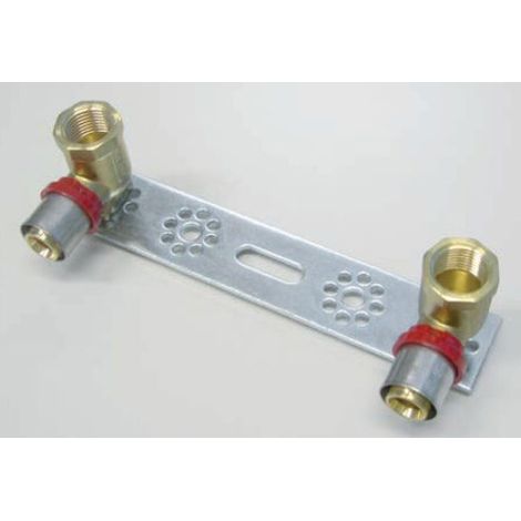 Applique Double plate Multicouche à sertir (TH) F1/2''(15/21) Ø20. 150mm Tiemme
