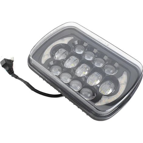 Phares à DEL de 7 pouces (7 x 6/5 x 7 pouces) avec feux de route/croisement, feux de jour et clignotants, puissance lumineuse de 200 W