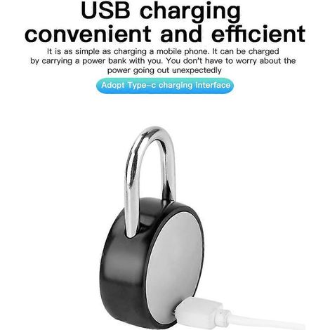 Cadenas à empreinte digitale en acier inoxydable utilisable sur sac à dos, armoire et bureau (1/4)