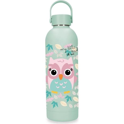 Botella de Acero Inoxidable Verde Roll Road Happy Pets 500ml 7,4x23,5x7,4 cms