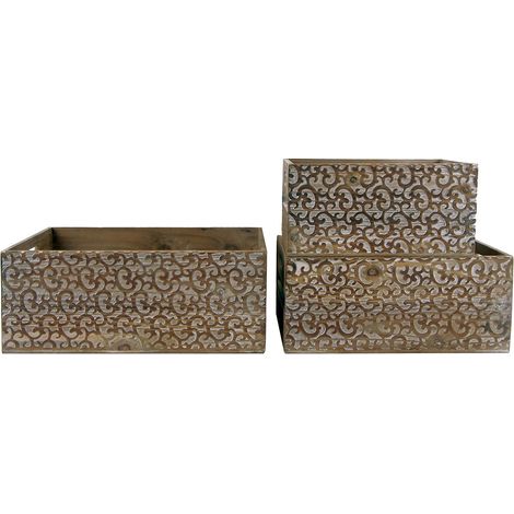 Set 3 Scatole in Legno  Serie ZAN