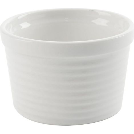 Bol de porcelana blanca para hornear, 10,5 cm, 250 ml.