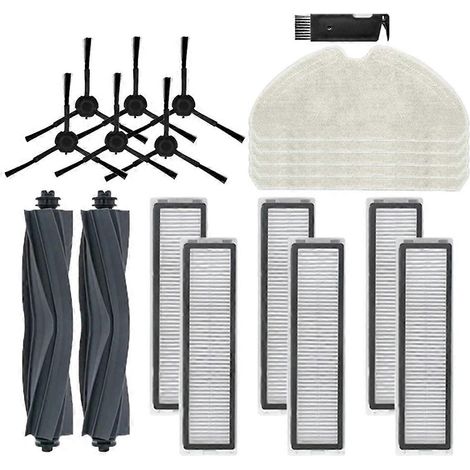 Pour aspirateur robot Dreame D10S / D10S Pro : brosse latérale principale, filtre HEPA, chiffons de nettoyage (pièces de rechange) (1/5)