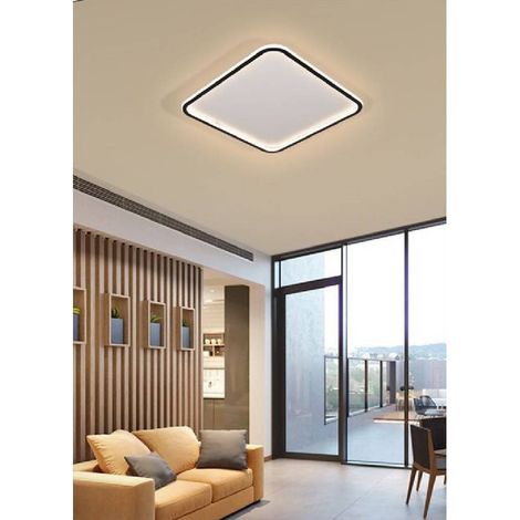 Trade Shop - PLAFONIERA LED MODERN DA SOFFITTOQUADRATA 50W LUCE FREDDA NATURALE CALDA C12 -