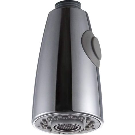 Douchette Robinet Cuisine 2 Jets Tête de Robinet de Rechange Douchette pour Robinet Remplacement Douchette pour Mitigeur Cuisine, Chromé, G1/2" (1/5)