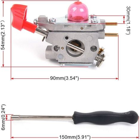 Carburateur de remplacement 545081857 C1U-W43 pour sèche-cheveux Polan BVM200FE. Un carburateur C1U-W43 est inclus, compatible avec les sèche-cheveux Polan.