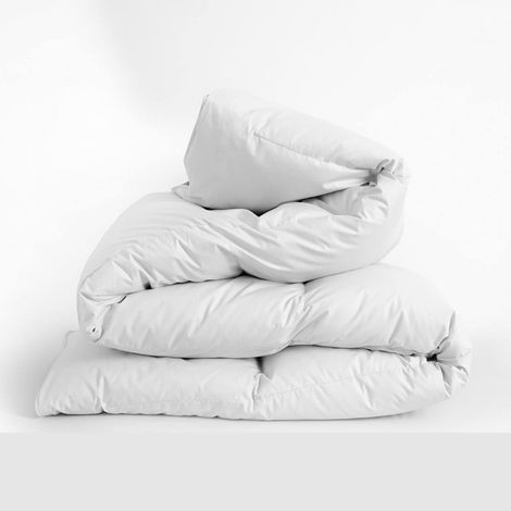 Couette blanche toutes saisons 140x200 cm microfibre (1/3)
