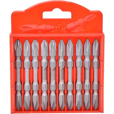 Embouts Tournevis Double Tête S2 Magnétiques - Pour Perceuse Électrique Et Manuelle - Lot De 10 Pièces (1/5)